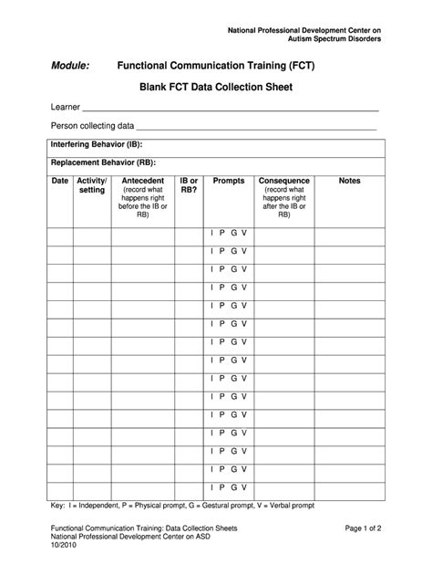 Blank Free Printable Data Collection Sheets